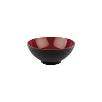 APS ASIA Plus bol din ceramică, negru/roșu, capacitate: 0,60 litri, înălțime: 70 mm, diametru: 160 mm