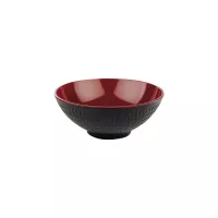 APS ASIA Plus bol din ceramică, negru/roșu, capacitate: 1,10 litri, înălțime: 80 mm, ø: 200 mm