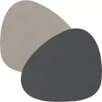 LINDDNA Pătură pentru pahare, curve, Double, Nupo antracit / Nupo gri deschis