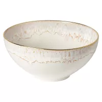 COSTA NOVA Taormina bol din ceramică, alb-aurie, înălțime: 106 mm, diametru: 236 mm