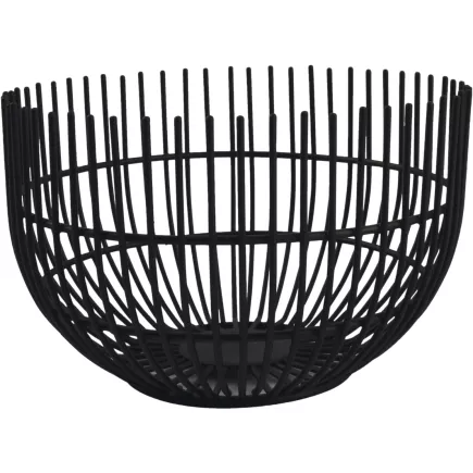 FINE 2 DINE Iris Coș din sârmă, înălțime: 95 mm, diametru: 150 mm, negru