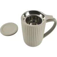 FINE 2 DINE Hi!Tea Cană cu mâner și sită, capacitate 0,60 litri, gri