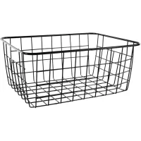 Coș Metal, negru, Înălțime: 125 mm, Lungime: 280 mm, Lățime: 220 mm