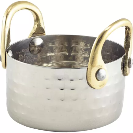 GENWARE Bol de servire din inox, suprafață ciocănită, înălțime: 40 mm, ø: 75 mm