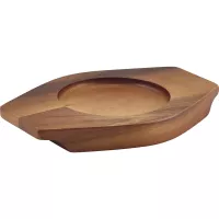 GENWARE Suport din lemn de acacia, înălțime: 25 mm, lungime: 220 mm, lățime: 160 mm