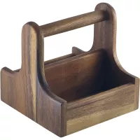 GENWARE Suport pentru tacâmuri/condimente, din lemn, înălțime: 150 mm, ø: 150 mm