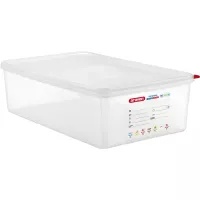 ARAVEN Recipient cu capac GN 1/1, PP, adâncime: 150 mm, capacitate: 20,5 L, hermetic