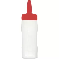 ARAVEN Sticlă de dozare, LDPE, ø: 70 mm, Înălțime: 193 mm, Capacitate: 0,35 L, roșie