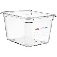 ARAVEN Produs pentru gastronomie GN 1/2, Policarbonat, etichetă integrată, Adâncime: 200 mm, Capacitate: 11,35 L