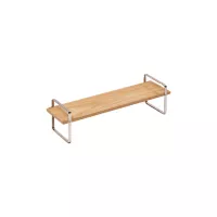 COMAS Suport de prezentare de masă din lemn cu cadru din oțel, înălțime: 90 mm, lungime: 450 mm