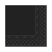 MANK Șervețele de cocktail, 3600 bucăți, pliuri 1/4, lungime: 200 mm, Basic, negru