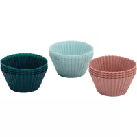 Dr. Oetker Forme de brioșe colorate din silicon, set de 12 bucăți, înălțime: 65 mm, lungime: 170 mm