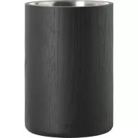 ADHOC Răcitor pentru vin/șampanie, lemn de frasin vopsit negru, înălțime: 195 mm, diametru: 140 mm
