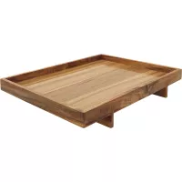 BREDEMEIJER Wazuka Tavă de servire din lemn, lemn de salcâm, Înălțime: 65 mm, Lungime: 400 mm, Lățime: 300 mm