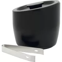 LEOPOLD VIENNA Recipient pentru gheață cu capac și clește, negru mat, capacitate: 2,50 litri, înălțime: 185 mm, diametru: 200 mm