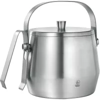 LEOPOLD VIENNA Recipient pentru gheață cu capac și clește, inox mat, capacitate: 1,00 litru, înălțime: 145 mm, lungime: 160 mm