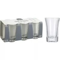 Pahare pentru distilate, set 6 bucăți, înguste, capacitate: 0,04 litri, înălțime: 75 mm, diametru: 80 mm